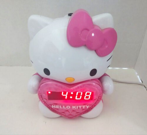 Hello Kitty 3D Projector Night Light Alarm Clock Sleep Cat Radio - KT2064 - Rare