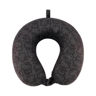 Hello Kitty all over print Memory Foam Neck Travel pillow, Black