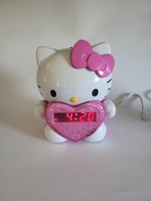 Hello Kitty Digital AM/FM Ceiling Projection Alarm Clock Radio 2012 *READ*