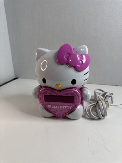 Hello Kitty Digital AM/FM Ceiling Projector Alarm Clock Radio Tested