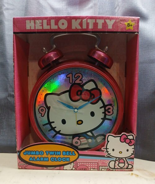 Hello Kitty Jumbo Twin Bell Alarm Clock 12" Pink