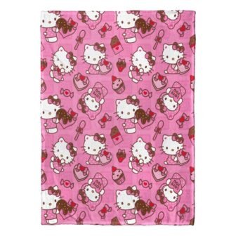 Hello Kitty Love You Much Silk Touch Throw
