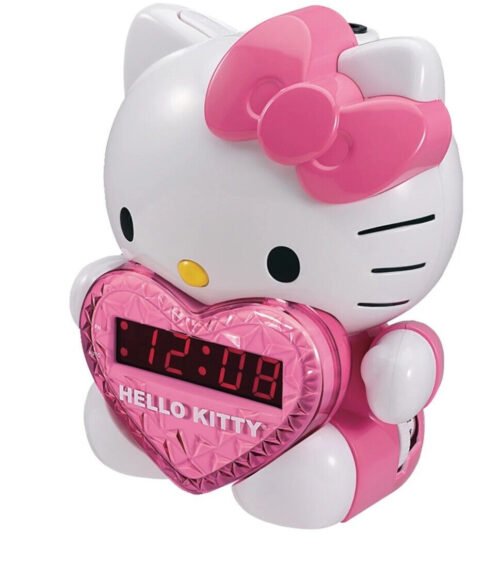 Hello Kitty Projection Alarm Clock AM / FM Radio - KT2064 - Tested Works