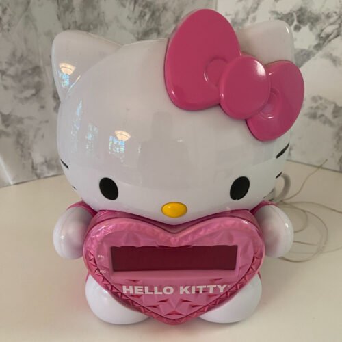 Hello Kitty Projector Alarm Clock AM / FM Radio KT2064 - Tested & Works Great!