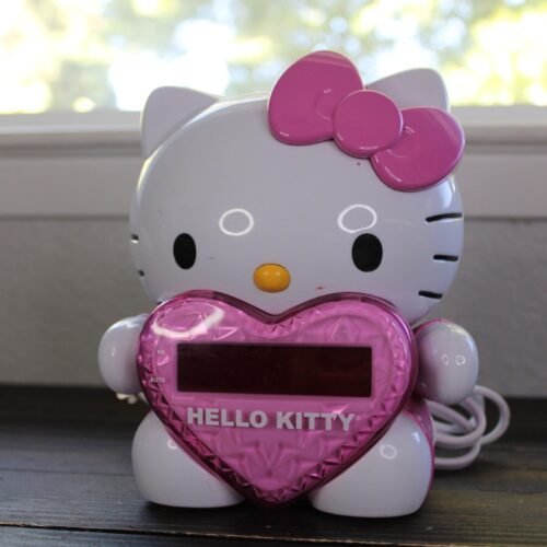 Hello Kitty Sanrio Wall Projection Projector AM/FM Alarm Clock Radio Japan