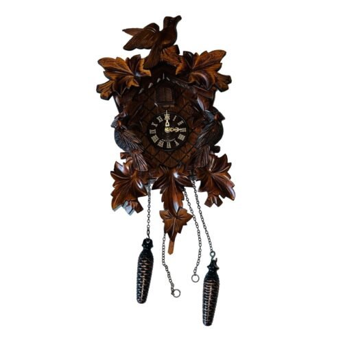 Hermle 44000 Villingen Cuckoo Clock Black Forest Pinecones Made in Germany