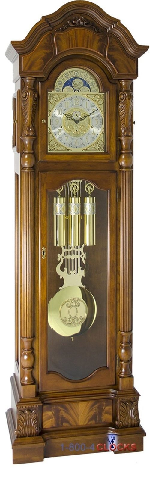 Hermle Anstead Walnut Tubular Chime Grandfather Clock 45% OFF 010953-031171T