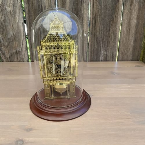hermle big ben style glass dome novelty mantle clock.