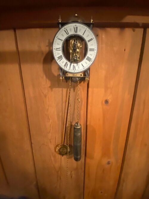 Hermle wall skeleton clock