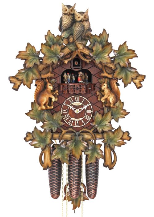 HerrZeit by Adolf Herr Cuckoo Clock - Forest Animals handsh.. AH 479/1 8TMT NEW
