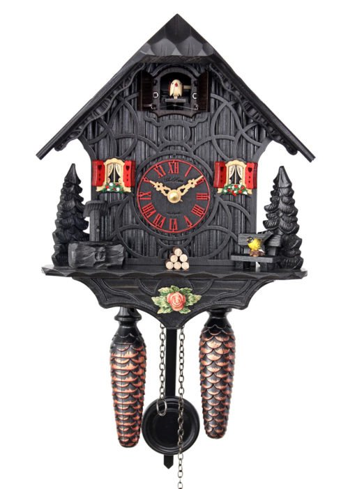 HerrZeit by Adolf Herr Quartz Cuckoo Clock Black Magic AH 38 QM NEW