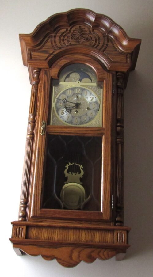 High Quality Sligh Triple Chime 3 Melody Wall Clock with Rolling Moon Dial
