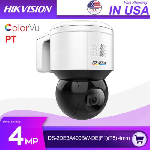Hikvision PTZ 4MP ColorVu DS-2DE3A400BW-DE(F1)(S5) IP Camera Mic Speaker PoE