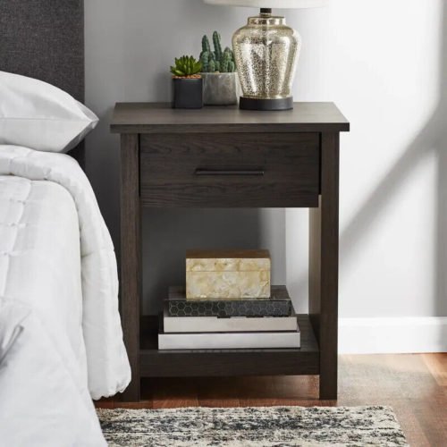 Hillside Nightstand with Drawer Bedroom Furniture Storage Espresso Finish 2022