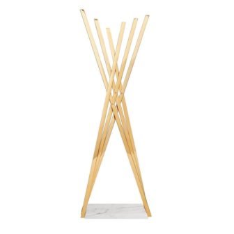 Hinda Gold Rack Abstract Shape, 6-Hooks