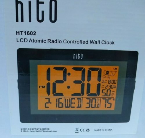 Hito 9.5" LCD Atomic Desk Alarm Digital Wall Travel Clock