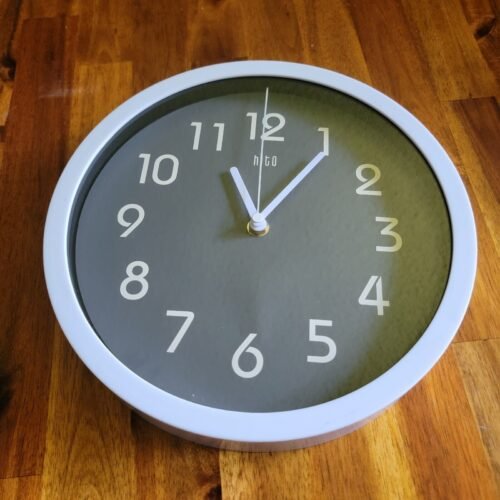 Hito Silent Wall Clock Non Ticking Sweep Hand High Quality Shinfuku Movement 10"