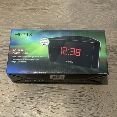 HMDX Eclipse Alarm Clock - Unused In Opened Box
