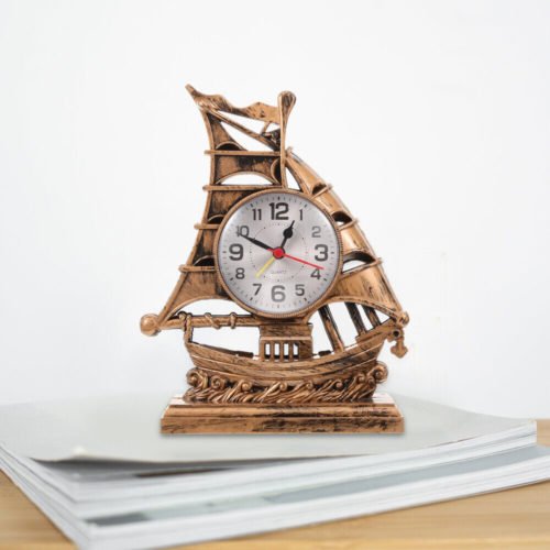 Home Decor Battery Alarm Clock Retro Vintage Digital Statue Desk