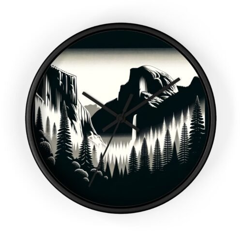 Home Decor Wall Clock Yosemite Art Deco Poster Half Dome California Rock Climb