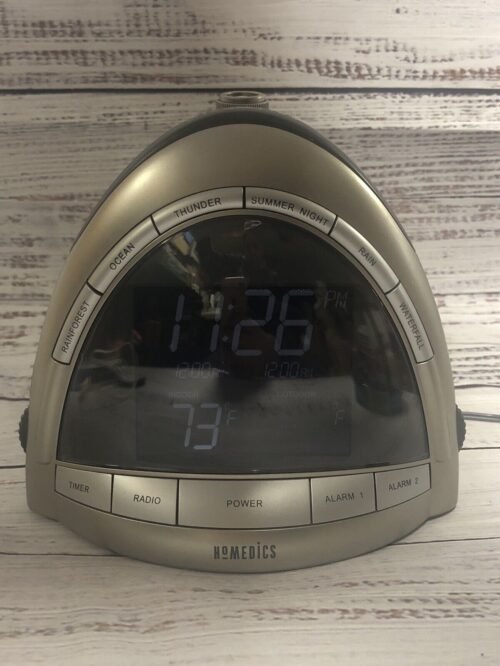 Homedics Alarm Clock Radio SoundSpa SS-5010 w/Sleep Sounds and Time Projection