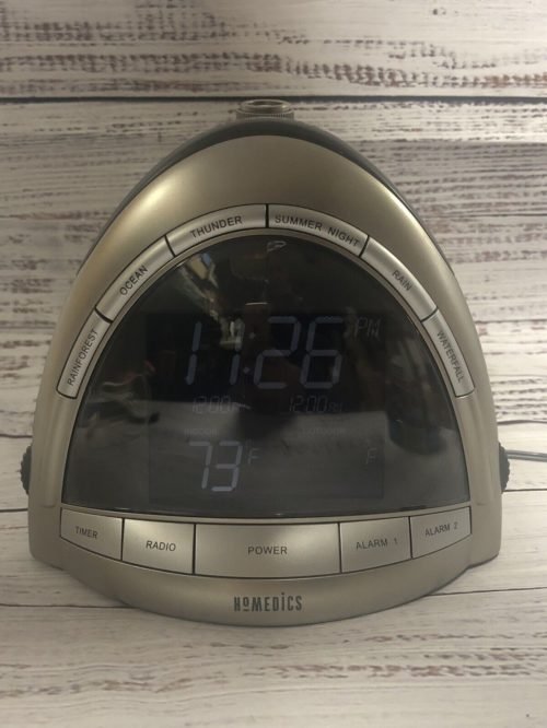 Homedics Alarm Clock Radio SoundSpa SS-5010 w/Sleep Sounds and Time Projection