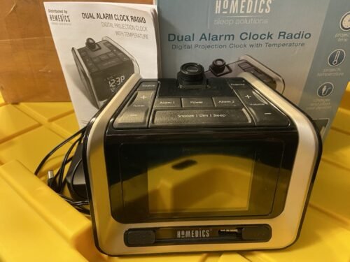 HoMedics Sleep Solution Dual Alarm Clock Radio w/ Time Projection