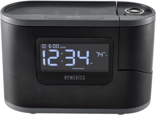 Homedics Soundsleep Recharged Alarm Clock & White Noise Sound Machine, 6-In-1 Pr