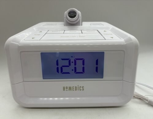 Homedics Sound Spa Alarm Clock Radio Projection AC DC SS-4520 (x)