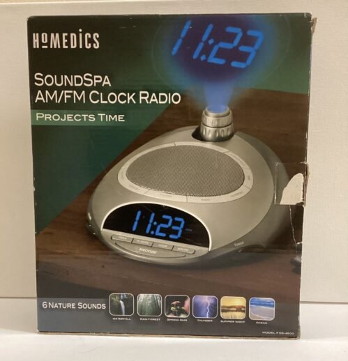 HOMEDICS SoundSpa AM/FM Clock Radio - Nature Sounds, Time Projection *BRAND NEW*