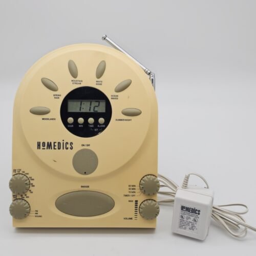 Homedics SS-400 Alarm Clock AM/FM Radio White Noise/ Nature Sound Machine WORKS!