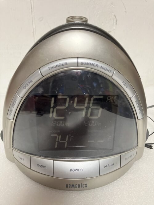 Homedics SS-5010 Soundspa Premier AM/FM Clock Radio/PROJECTOR - Tested, Works!