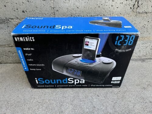 HoMedics SS-7000 Sound Spa Alarm Clock Radio W/ Time Projector Nature Sounds NEW