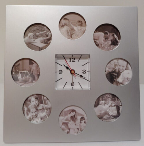 Home Exclusives Frame Wall Clock W/ Manual (Tested Works)