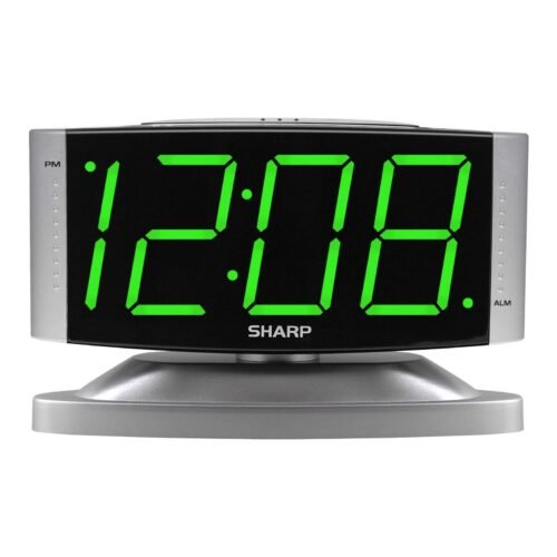 Home LED Digital Alarm Clock – Swivel Base - Outlet Powered, Simple Operation...