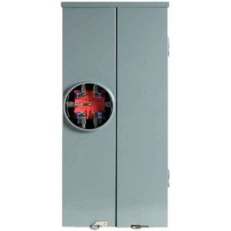 Homeline 200 Amp 8-Space 16-Circuit Outdoor Ringless-Horn Overhead/Underground Main Breaker CSED Dual...