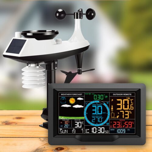 Home Smart Weather Station Big 10" Color LCD and Outdoor Wireless Sensors US