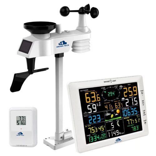 Home Wi-Fi Smart Weather Station Big 10" Color LCD and Outdoor Wireless Sensors