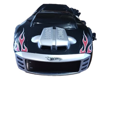 hot wheels CAR alarm radio clock electrical tested works DISPLAY RACE CAR
