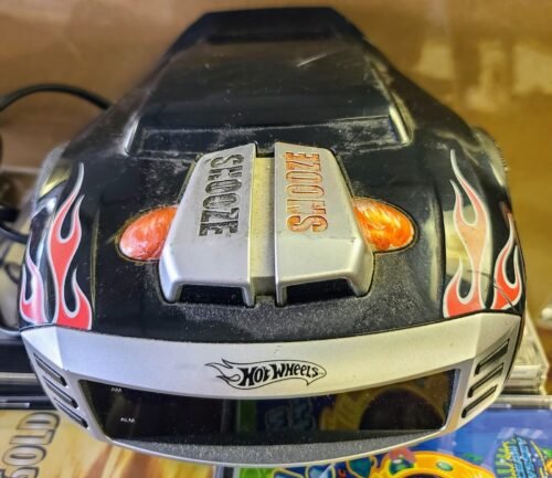 Hot Wheels Car Snore Slammer Alarm Clock AM/FM Radio - Used - Works