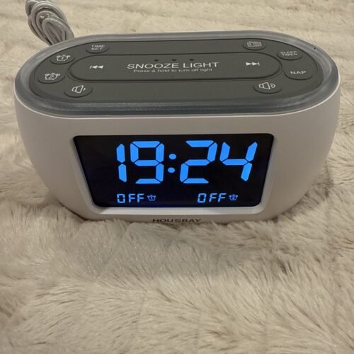 HOUSBAY Glow Small Alarm Clock Radio