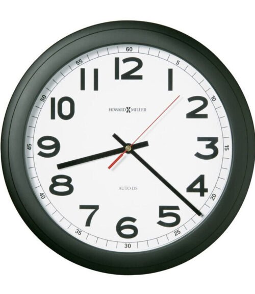 Howard Miller 625320 Norcross 12” Wall Clock Auto DS Daylight Saving