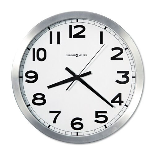 Howard Miller 625450 15.75" Overall Diameter Spokane Wall Clock - Slvr Case New