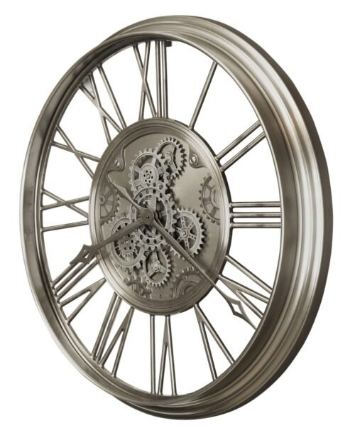 Howard Miller 625789 Rafe Wall Clock Nickel-finished Metal Clock