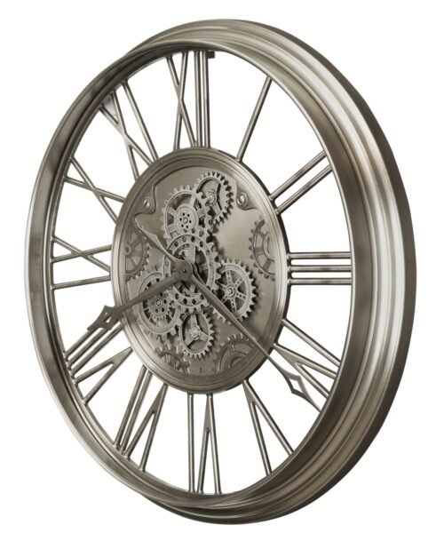 Howard Miller 625789 Rafe Wall Clock Nickel-finished Metal Clock