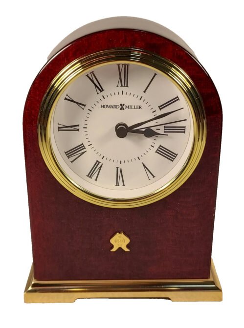 Howard Miller 645-389 Carter Rosewood Brass Base Tabletop Clock Desk Clock