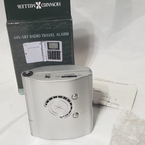 Howard Miller 645-587 Radio Travel Pocket Alarm Tabletop Office Shelf Clock