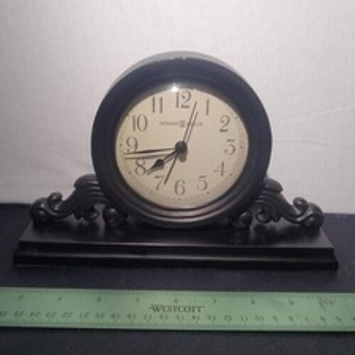Howard Miller 645-653 Bishop Shelf Clock With Quartz Alarm Movement Heavy Metal
