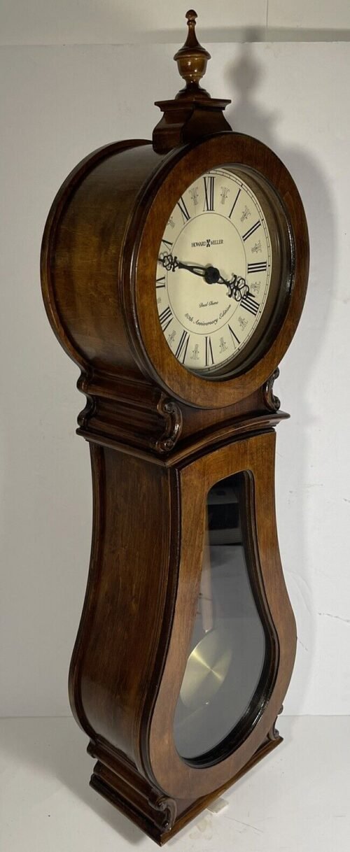Howard Miller 80th Anniversary Dual Chime Wall Clock 625-377 Tuscany Cherry