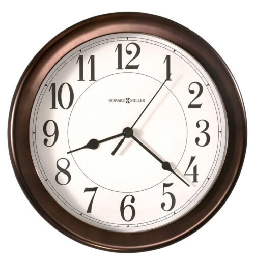 HOWARD MILLER 8.5" WALL CLOCK "VIRGO" 625-381 IN OIL RUBBED BRONZE FINISH 625381